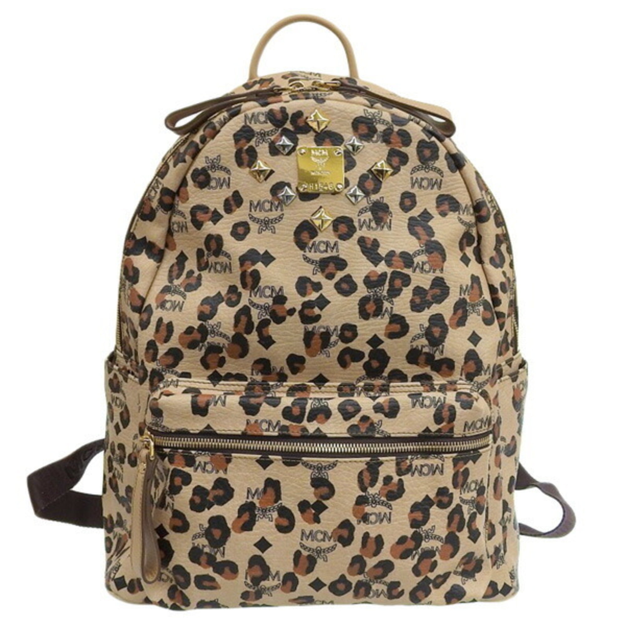 Pre-Owned-MCM-Leather-Rucksack