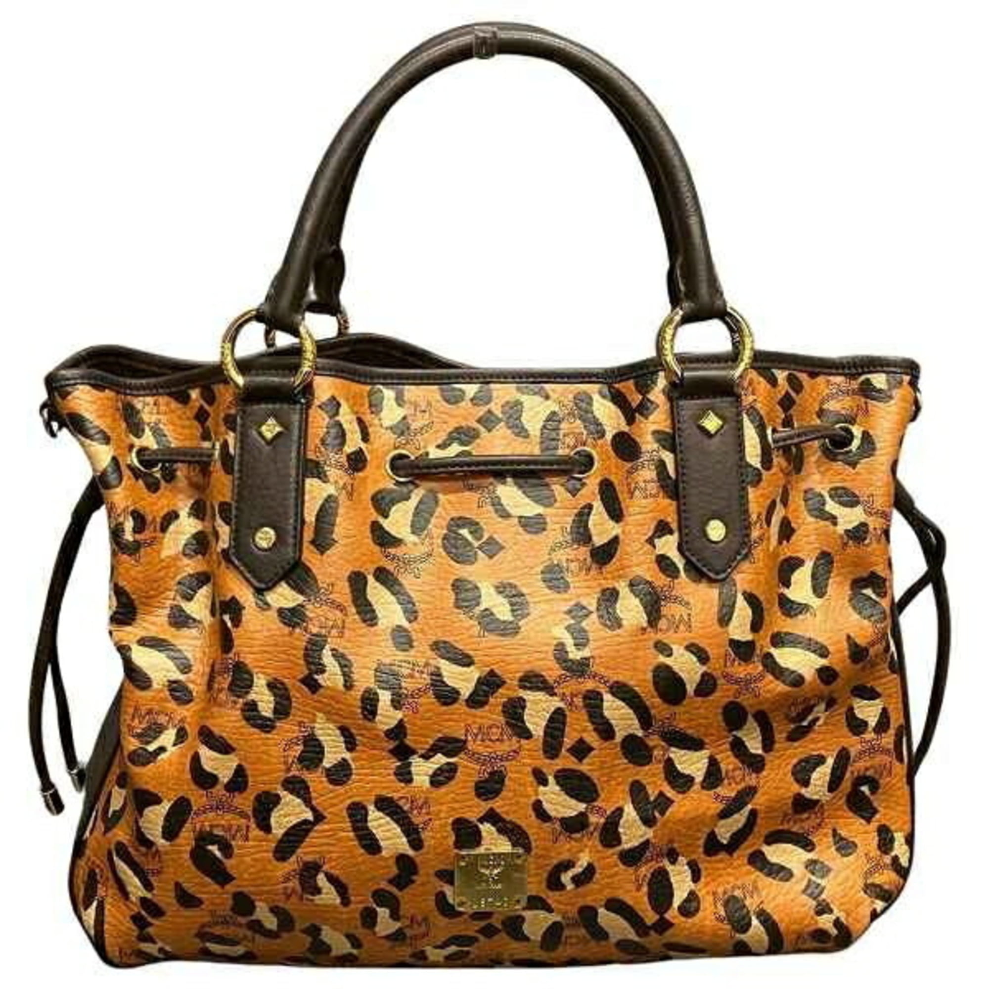 Pre Owned MCM Leopard print bag tote women s Good Walmart