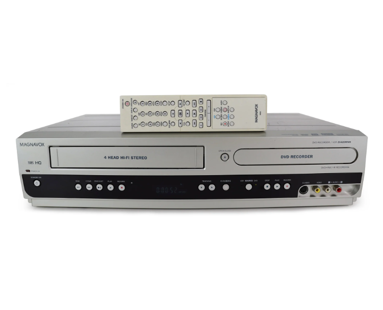 Pre-Owned Magnavox ZV420MW8 DVD recorder/ VCR Combo with Remote, Manual and Audio Video Cables (Good) - image 1 of 5