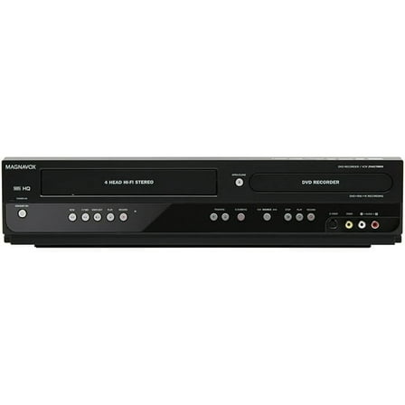 Pre-Owned Magnavox ZV427MG9 DVD Recorder VCR Combo 1 Button VHS Dubbing to DVD HDMI with Remote, Manual, and A/V Cables
