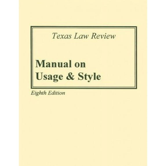 Pre-Owned Manual on Usage & Style Paperback