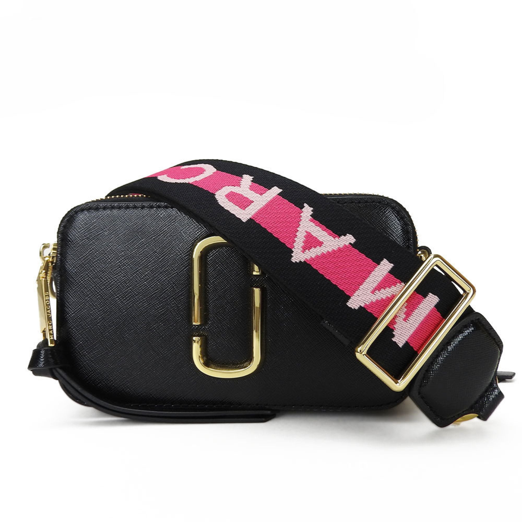 Pre Owned Marc Jacobs Shoulder Bag M0014146 Black White Pink Leather Women s Good Walmart