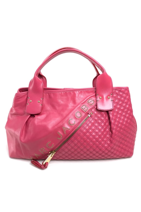 Pre-Owned Marc jacobs logo Bag Hand Bag Tote Bag pink pink GoldHardware (Good)