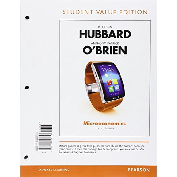 Pre-Owned Microeconomics, Student Value Edition, 9780134125756, 0134125754, Paperback, 6 edition