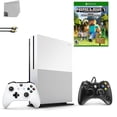 thumbnail image 1 of Pre-Owned Microsoft 234-00051 Xbox One S White 1TB Gaming Console with 2 Controller Included with Minecraft BOLT AXTION Bundle, 1 of 7