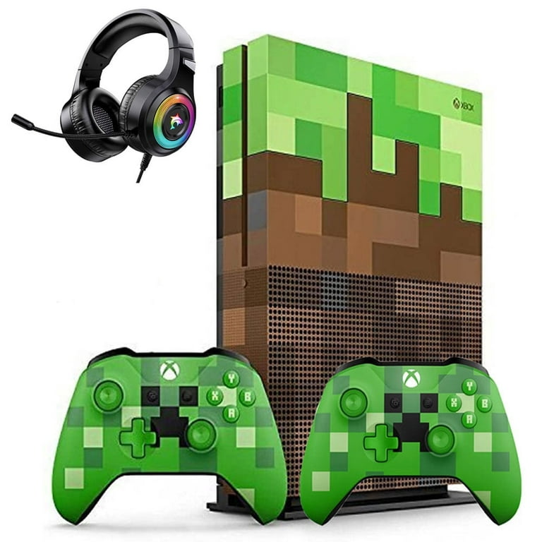23C-00001 Xbox One S Minecraft Limited Edition 1TB Gaming Console with Tom  Clancy's The Division BOLT AXTION Bundle Like New 
