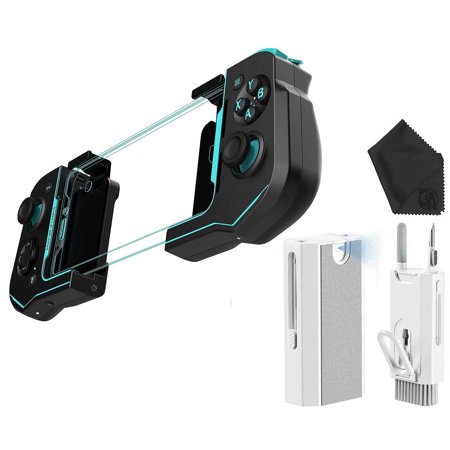 Restored Microsoft Atom Mobile Game Controller with Bluetooth for Cloud Gaming on Android Mobile Devices with Compact Shape Black/Teal (Refurbished)