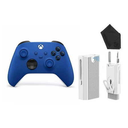 Pre-Owned Microsoft QAU-00001 Controller for Xbox Series X, Xbox Series S, and Xbox One, Shock Blue (Refurbished: Like New)