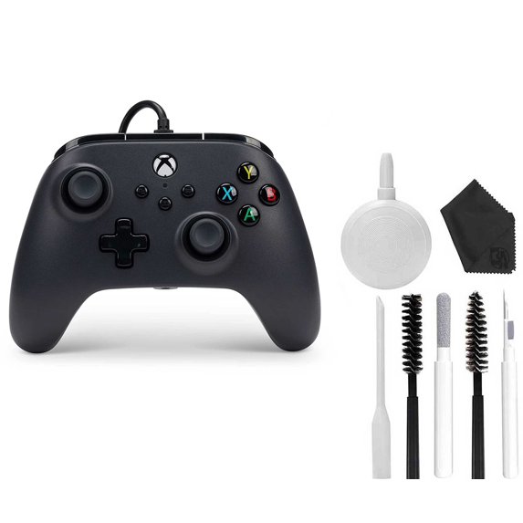 Restored Microsoft Wired Controller for Xbox Series X S - Black, gamepad, video game controller, gaming controller Black (Refurbished)