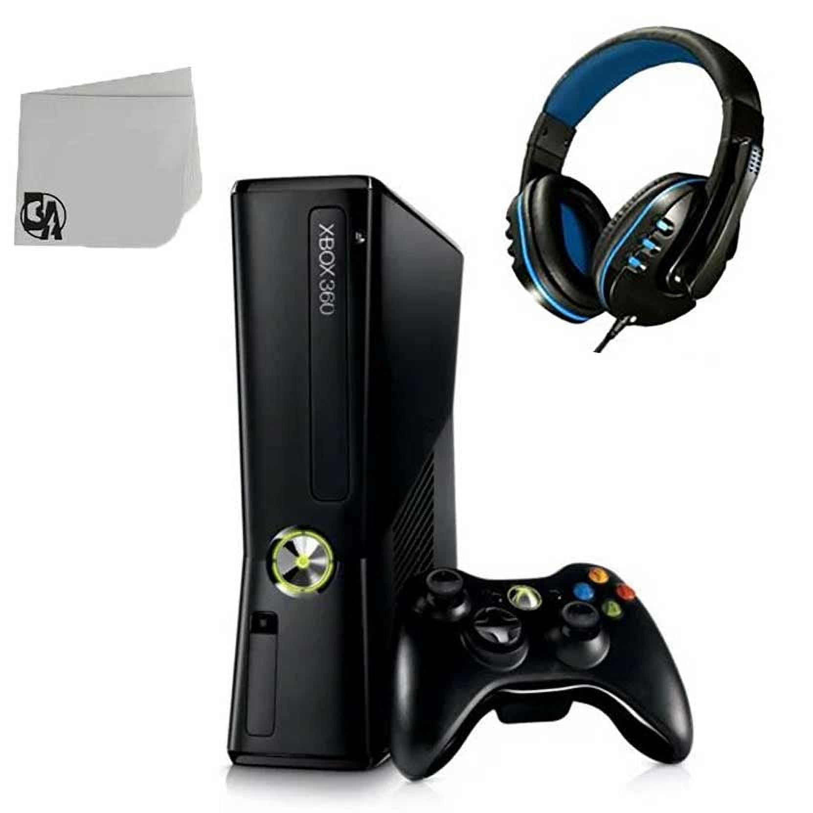 Pre-Owned Microsoft Xbox 360 250GB Video Game Console Black With BOLT  AXTION Headset Bundle