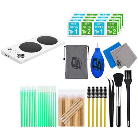 Pre-Owned Microsoft - Xbox Adaptive Controller - White With Cleaning Manual Kit Bolt Axtion Bundle