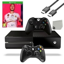 Pre-Owned Microsoft Xbox One Original 500GB Gaming Console Black HDMI Cable 2 Controller Included With FIFA-20 Game BOLT AXTION ( )