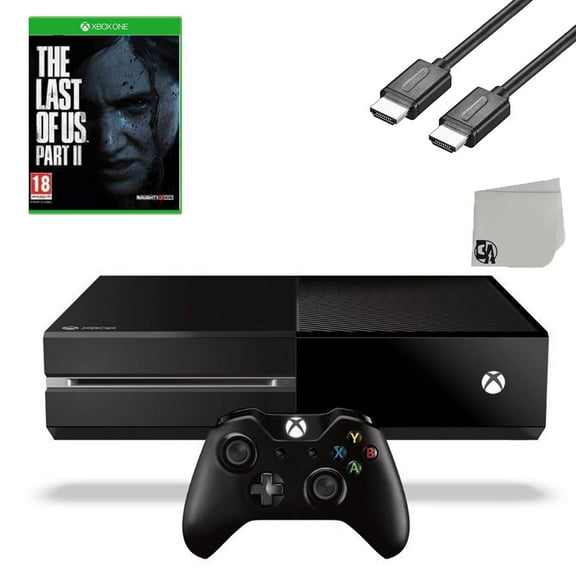 Pre-Owned Microsoft Xbox One Original 500GB Gaming Console Black HDMI Cable With The Last of Us Part II Game BOLT AXTION ( )