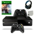 thumbnail image 1 of Pre-Owned Microsoft Xbox One Original 500GB Gaming Console Black Headset 2 Controller Included With Battlefield 1 Game BOLT AXTION Bundle, 1 of 1