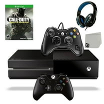 Pre-Owned Microsoft Xbox One Original 500GB Gaming Console Black Headset 2 Controller Included With Call of Duty Infinite WarFare Game BOLT AXTION ( )