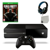 Pre-Owned Microsoft Xbox One Original 500GB Gaming Console Black Headset With Call Of Duty Black Ops 3 Game BOLT AXTION ( )