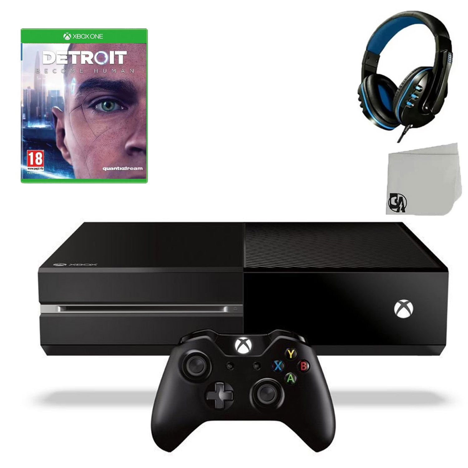 Pre-Owned Microsoft Xbox One Original 500GB Gaming Console Black Headset  With Detroit Become Human Game BOLT AXTION Bundle (Refurbished: Like New) -  Walmart.com