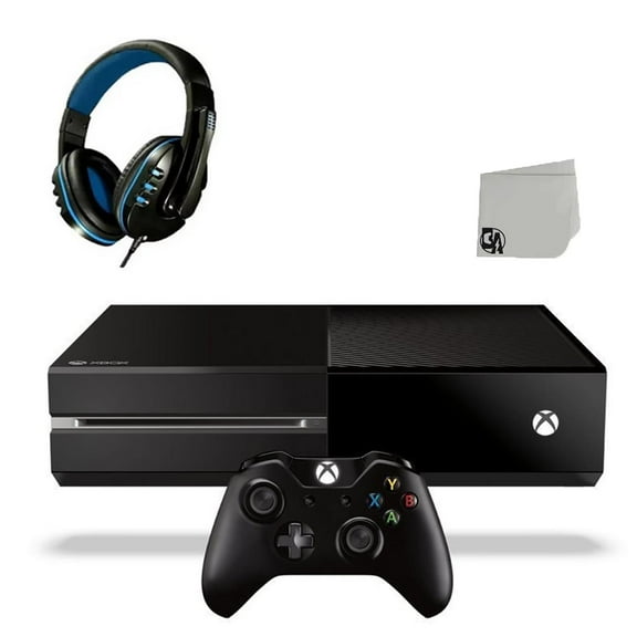 Restored Microsoft Xbox One Original 500GB Gaming Console Black With Headset BOLT AXTION (Refurbished)