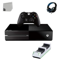 Pre-Owned Microsoft Xbox One Original 500GB Gaming Console Black with Gaming headset   Controller Charging Station BOLT AXTION ( )