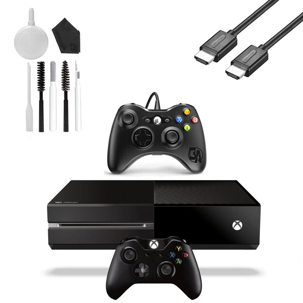 Pre-Owned Microsoft Xbox One Original 500GB Gaming Console Black with 2 Controller HDMI Cable Cleaning Kit ( )