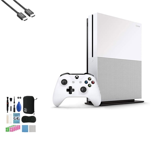 Pre-Owned Microsoft Xbox One S 1TB, 4K Ultra HD White with BOLT AXTION Cleaning Kit HDMI ( )