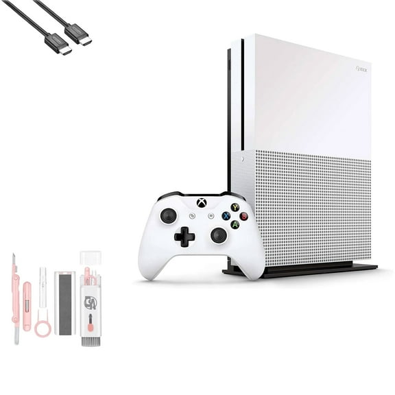 Pre-Owned Microsoft Xbox One S 500GB, 4K Ultra HD White with BOLT AXTION Cleaning Kit HDMI Bundle ( )