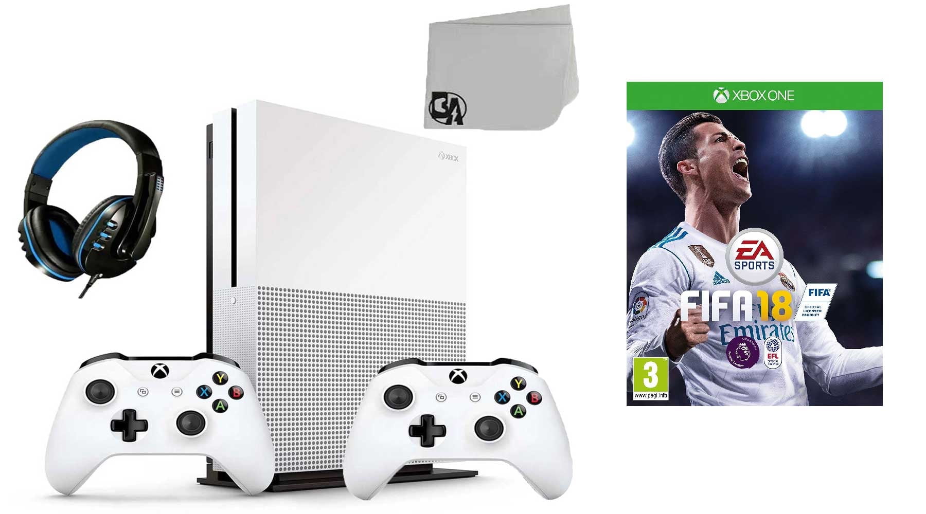 Pre-Owned Microsoft Xbox One S 500GB Gaming Console White 2