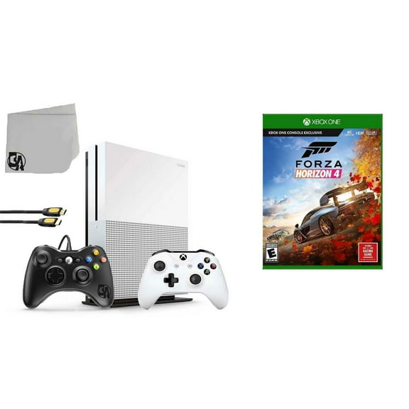 Pre-Owned Microsoft Xbox One S 500GB Gaming Console White 2 Controller Included with Forza Horizon 4 BOLT AXTION ( )
