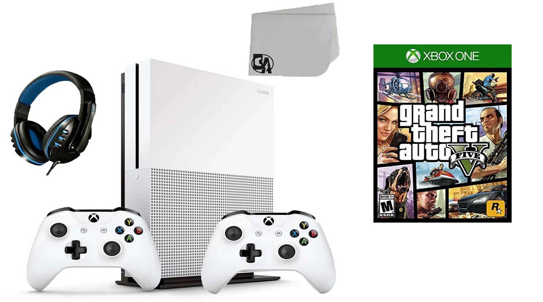 PreOwned Microsoft Xbox One S 500GB Gaming Console White 2 Controller