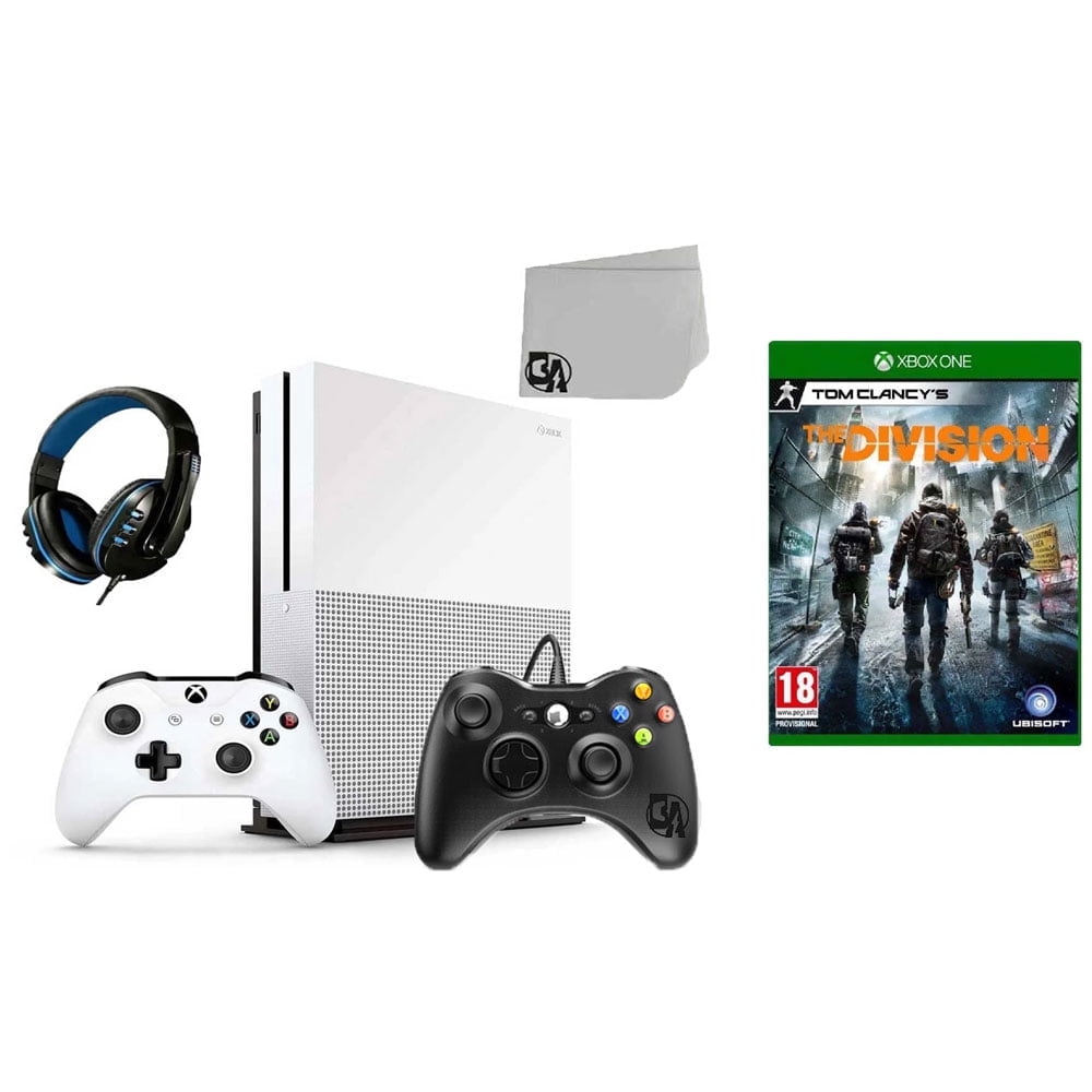 Pre-Owned Microsoft Xbox One S 500GB Gaming Console White 2 Controller Included with Tom Clancy's The Division BOLT AXTION ( )
