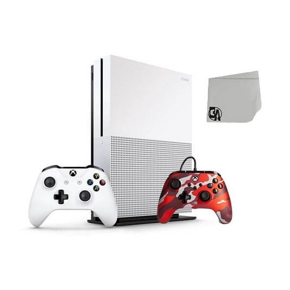 Pre-Owned Microsoft Xbox One S 500GB Gaming Console White with Purple Magma Controller Included BOLT AXTION ( )