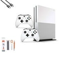 thumbnail image 1 of Pre-Owned Microsoft Xbox One S 500GB with 2 Controller, 4K Ultra HD White with BOLT AXTION Cleaning Kit HDMI Bundle ( ), 1 of 6