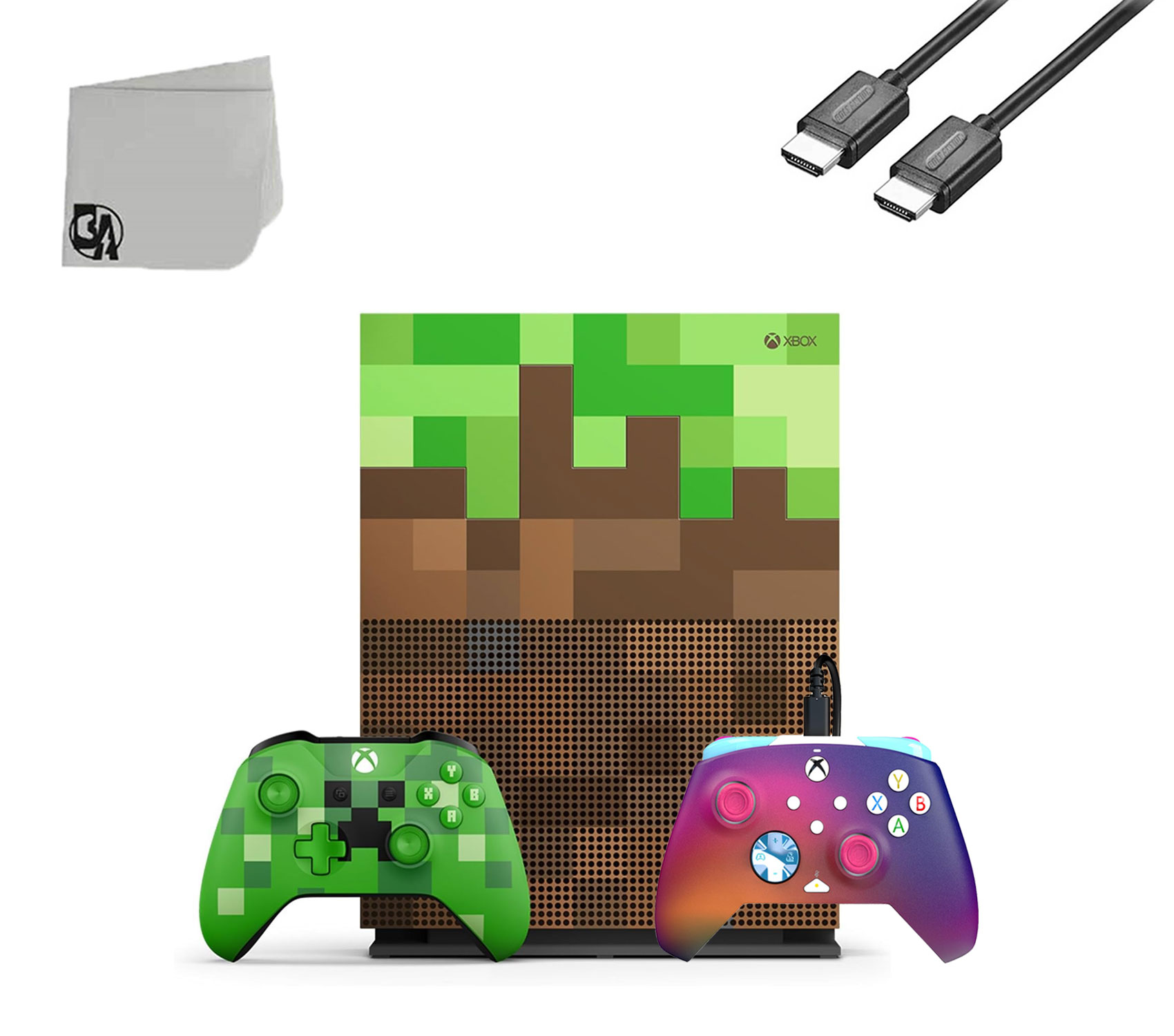 Pre-Owned Microsoft Xbox One S Minecraft Limited Edition 1TB Gaming Console  + 2 Controller BOLT AXTION (Refurbished: Like New) - Walmart.com