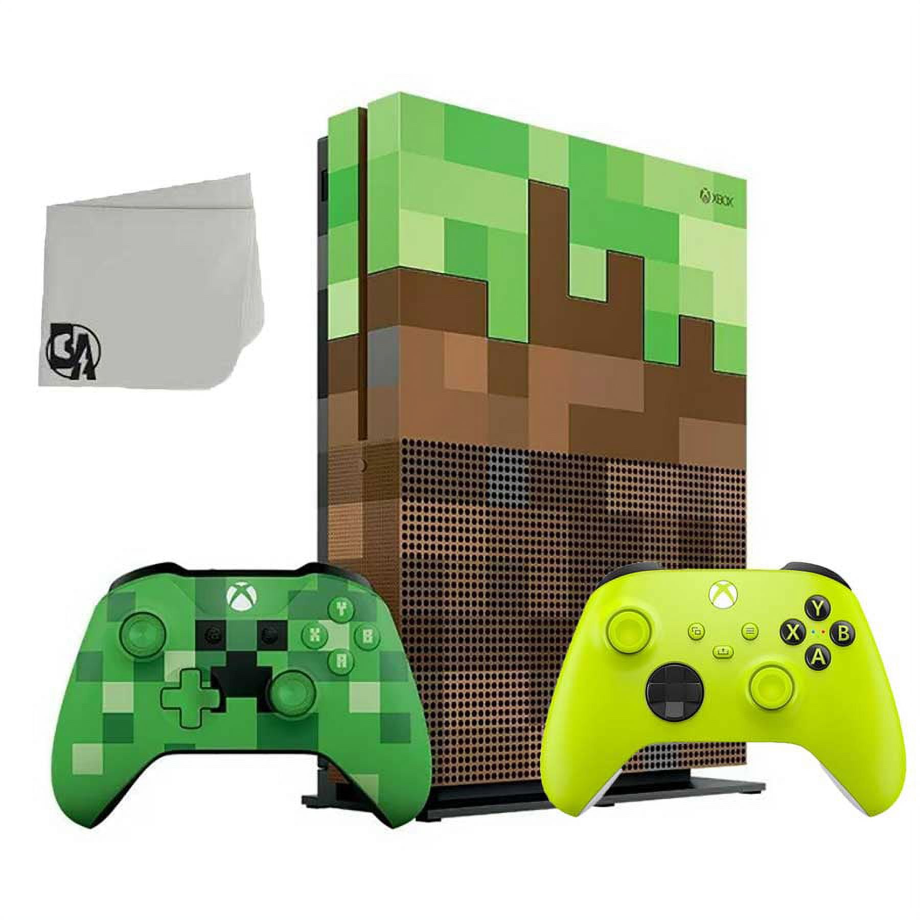 Microsoft Xbox One S Minecraft Limited Edition 1TB Gaming Console with  Pulse Red Controller Included BOLT AXTION Bundle Like New