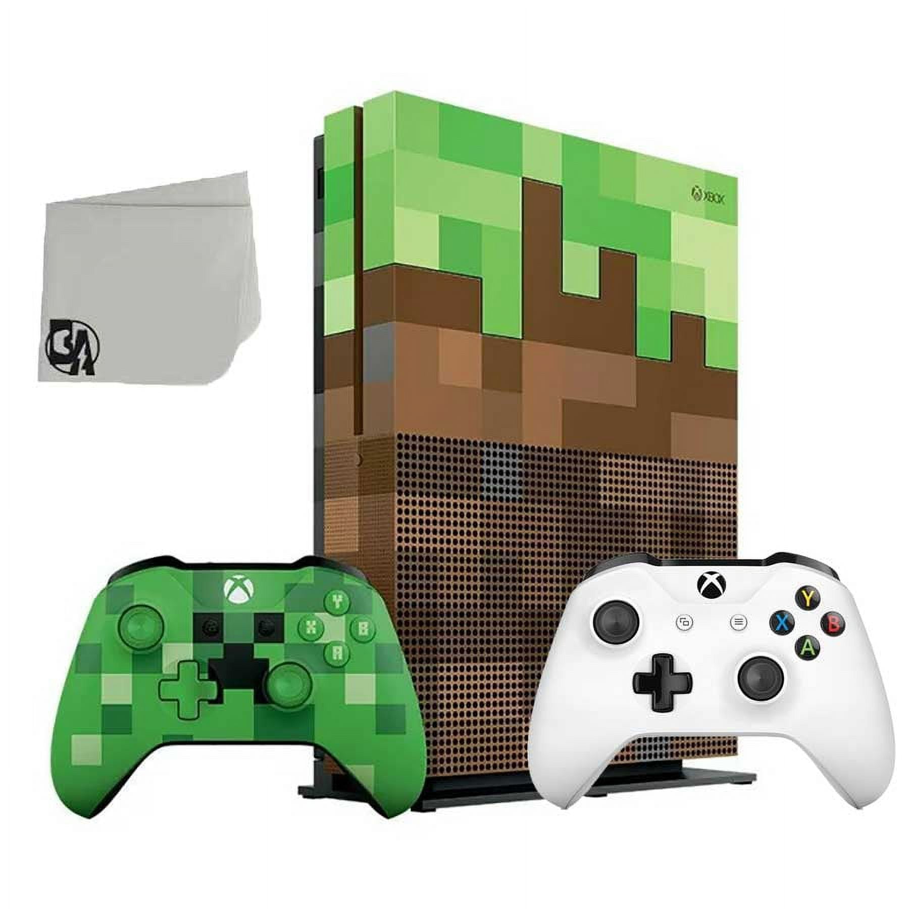 Microsoft Xbox One S 1TB Minecraft Bundle color blanco
