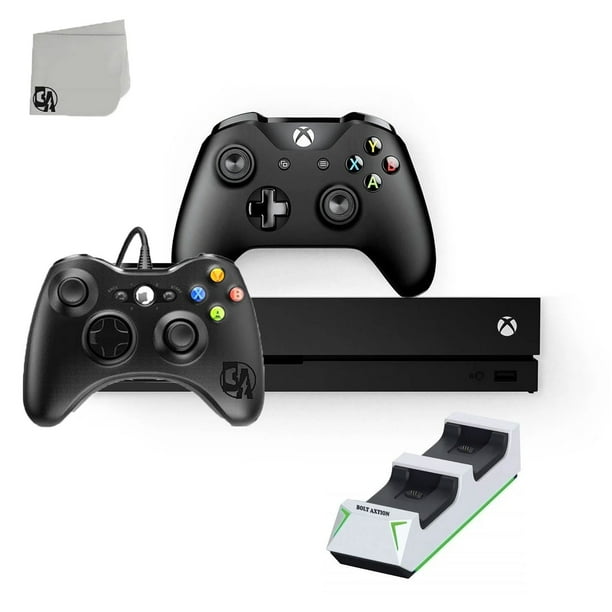 Restored Microsoft Xbox One X 1TB Gaming Console Black with 2 Controller Controller Charging Station BOLT AXTION Refurbished Walmart Business Supplies