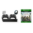 thumbnail image 1 of Pre-Owned Microsoft Xbox One X 1TB Gaming Console Black with 2 Controller Included with Assassin's Creed- Unity BOLT AXTION Bundle, 1 of 1