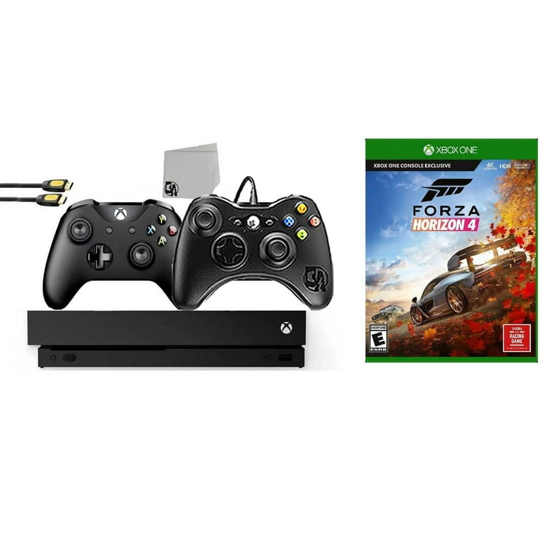 Pre Owned Microsoft Xbox One X 1TB Gaming Console Black with 2 Controller Included with Forza Horizon 4 BOLT AXTION Bundle Walmart
