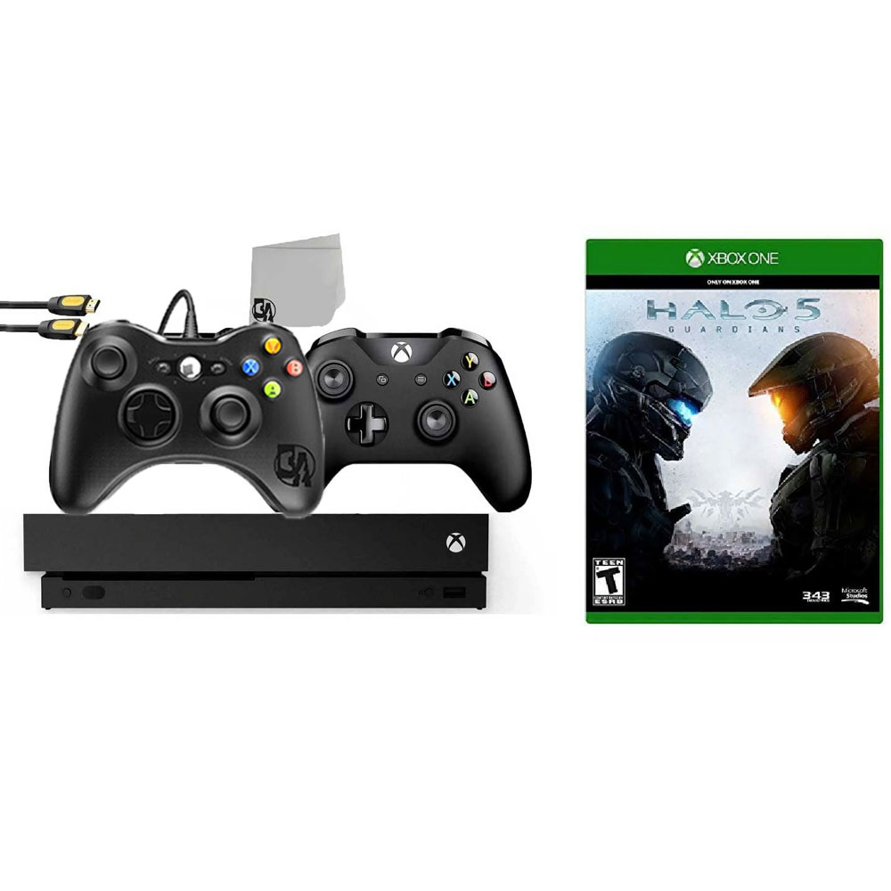 Pre-Owned Microsoft Xbox One X 1TB Gaming Console Black with 2