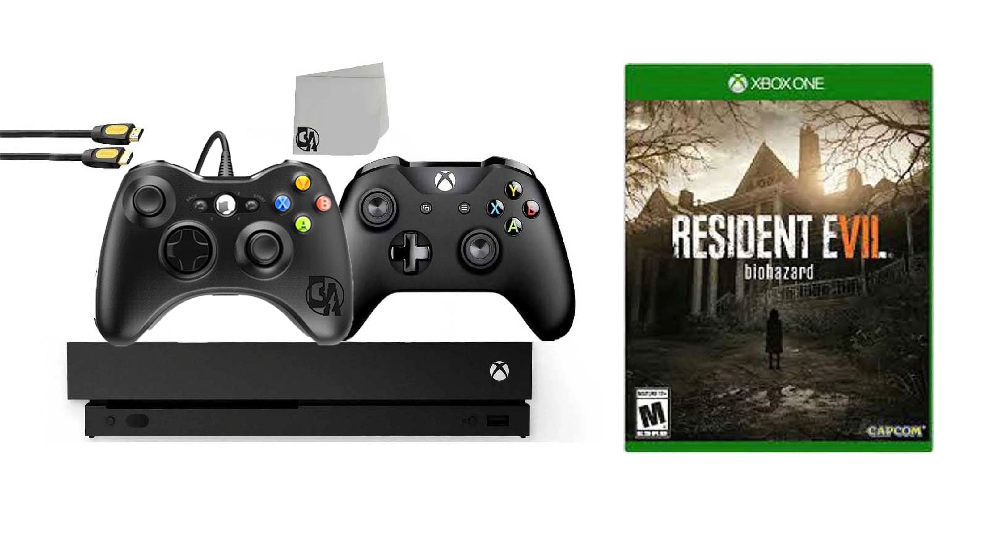 Pre-Owned Microsoft Xbox One X 1TB Gaming Console Black with 2 ...