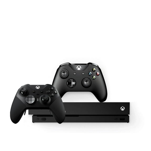 Pre-Owned Microsoft Xbox One X 1TB Gaming Console Black with BOLT AXTION Series Elite Bundle