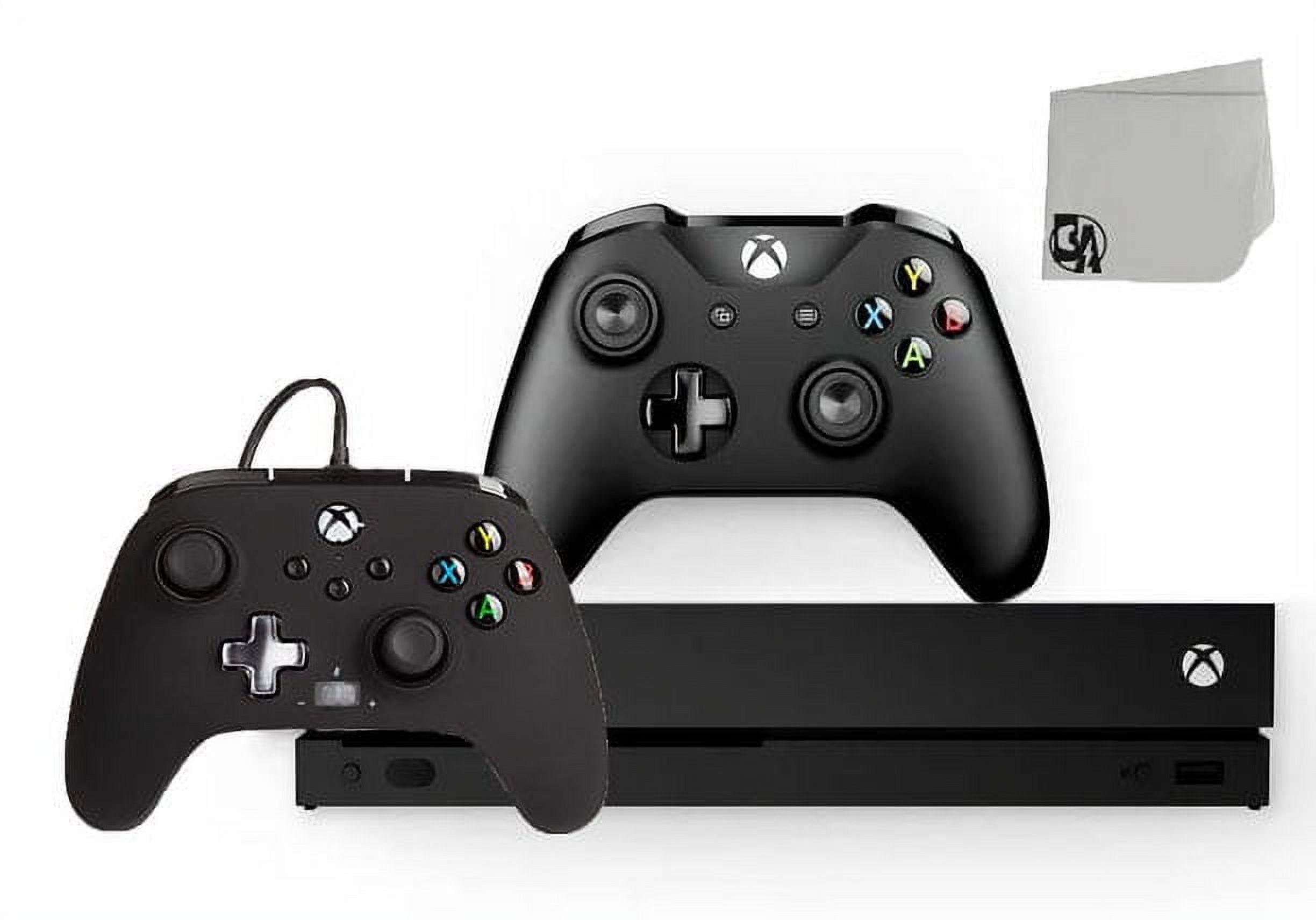 Pre-Owned Microsoft Xbox One X 1TB Gaming Console Black with Black Controller Included BOLT AXTION Bundle ( )