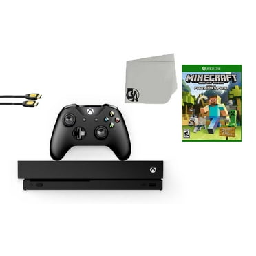 Pre-Owned Microsoft Xbox One X 1TB Gaming Console Black with Minecraft BOLT AXTION