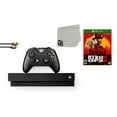 thumbnail image 1 of Restored Microsoft Xbox One X 1TB Gaming Console Black with Red Dead Redemption 2 BOLT AXTION Bundle (Refurbished), 1 of 2