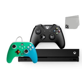 Pre-Owned Microsoft Xbox One X 1TB Gaming Console Black with Seafoam Fade Controller Included BOLT AXTION ( )