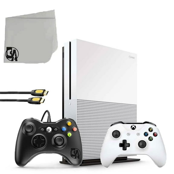 Pre-Owned Microsoft Xbox One X 1TB Gaming Console White 2 Controller Included BOLT AXTION Bundle