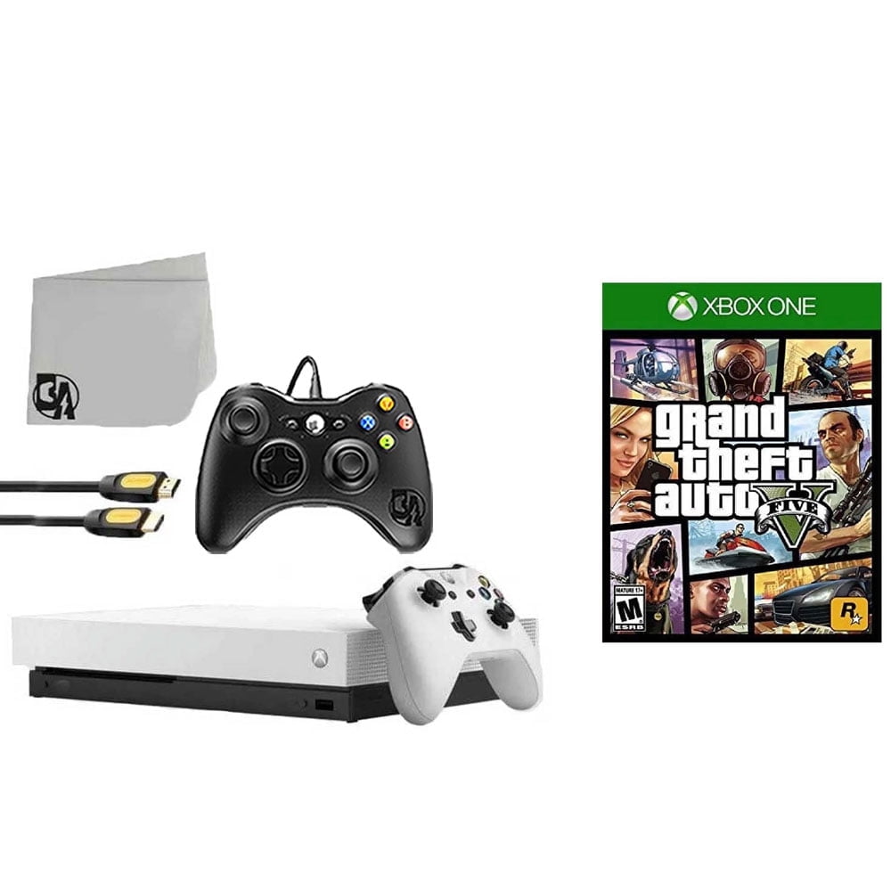 PreOwned Microsoft Xbox One X 1TB Gaming Console White with 2
