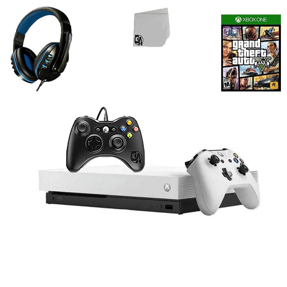 PreOwned Microsoft Xbox One X 1TB Gaming Console White with 2