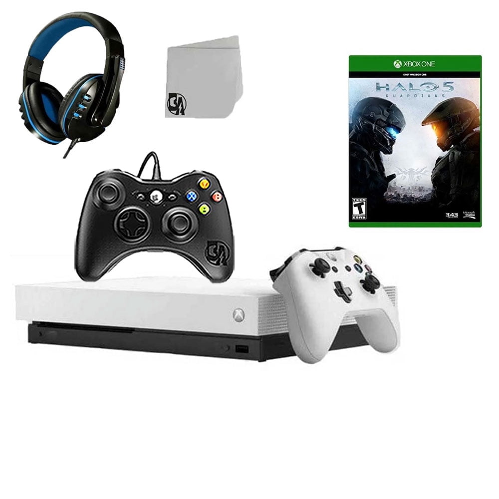 Restored Microsoft Xbox One X 1TB Gaming Console White with 2