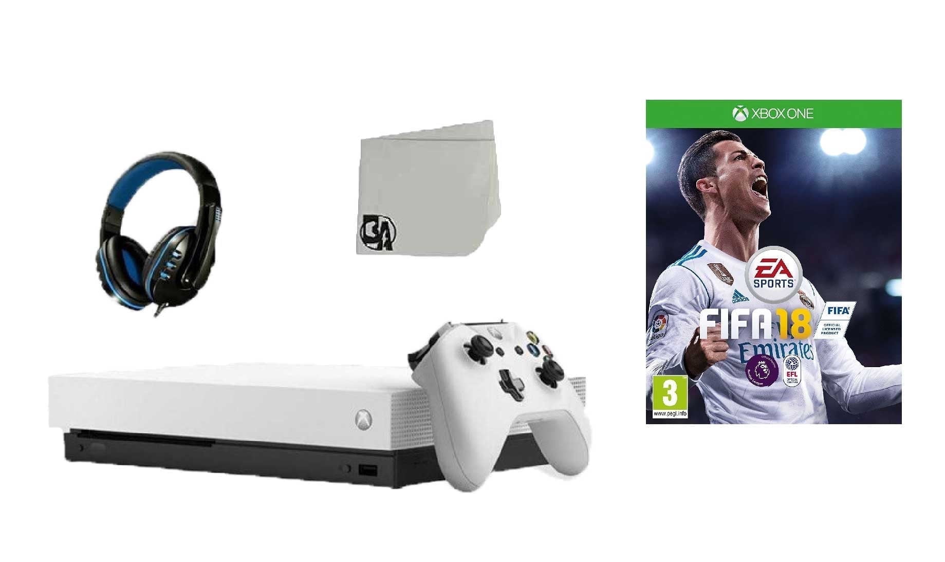 PreOwned Microsoft Xbox One X 1TB Gaming Console White with FIFA 18